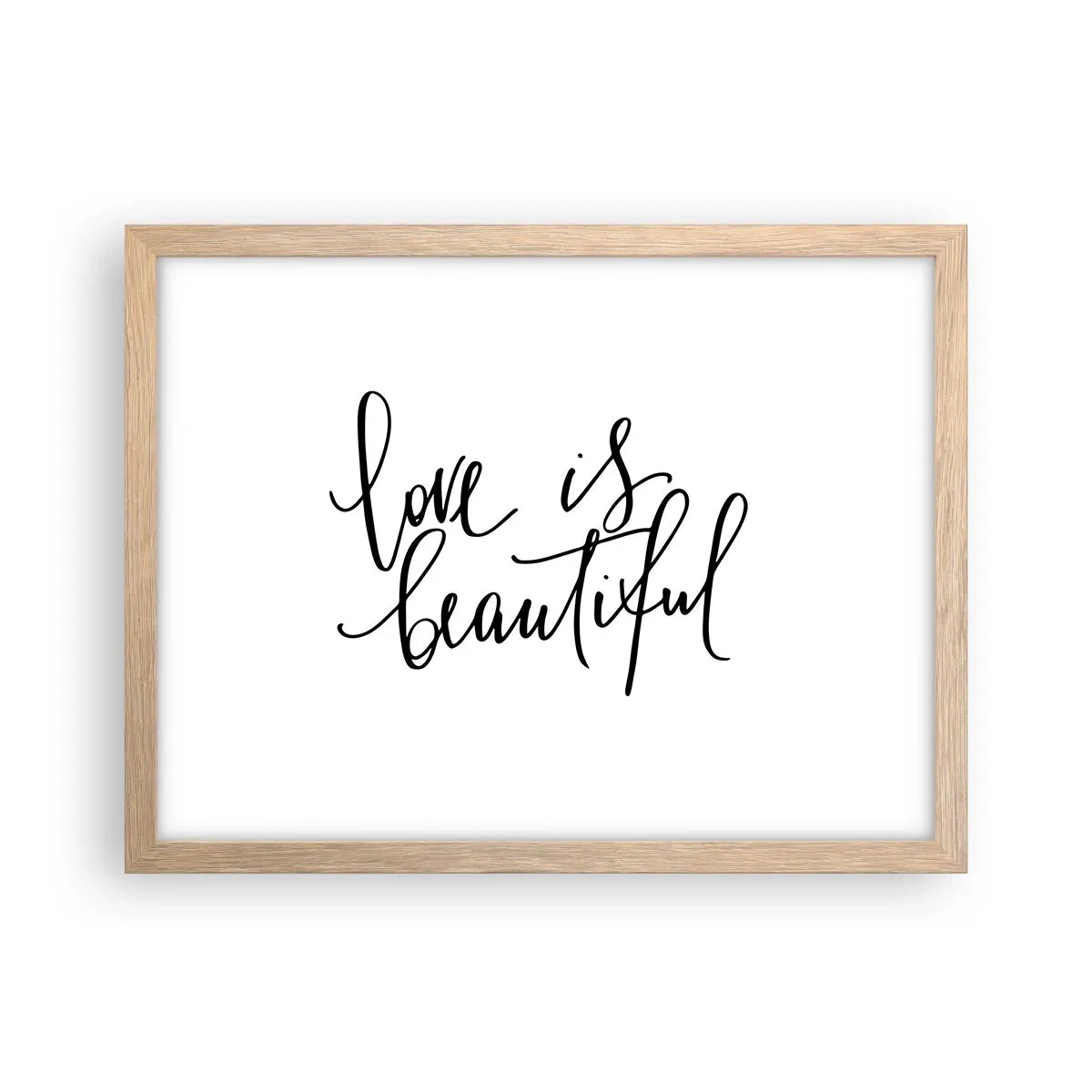 Poster in einem Rahmen aus heller Eiche - Lies und wiederhol - 40x30 cm