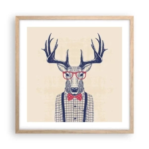 Poster in einem Rahmen aus heller Eiche - Eine lustige Extravaganz - 50x50 cm