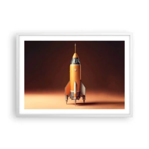 Poster in einem weißen Rahmen - Es beginnt mit einem Traum - 70x50 cm