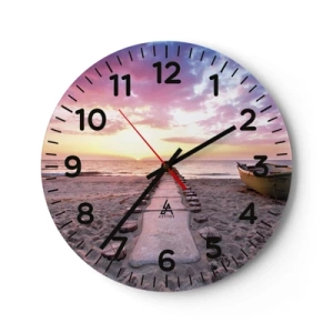 Wanduhr - Glasuhr - Ein Moment tiefer Erfahrung - 30x30 cm
