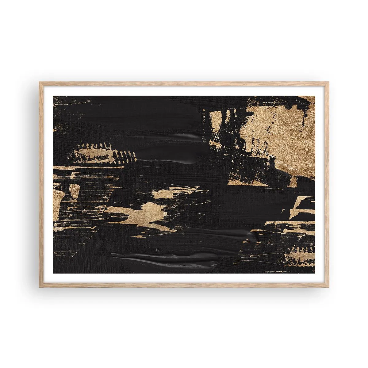 Poster in einem Rahmen aus heller Eiche - Spur einer Berührung - 100x70 cm