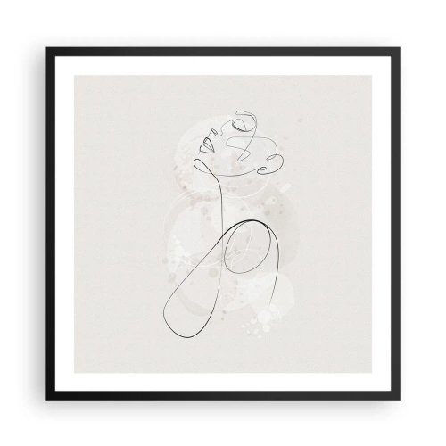 Poster in einem schwarzem Rahmen - Die Spirale der Schönheit - 60x60 cm