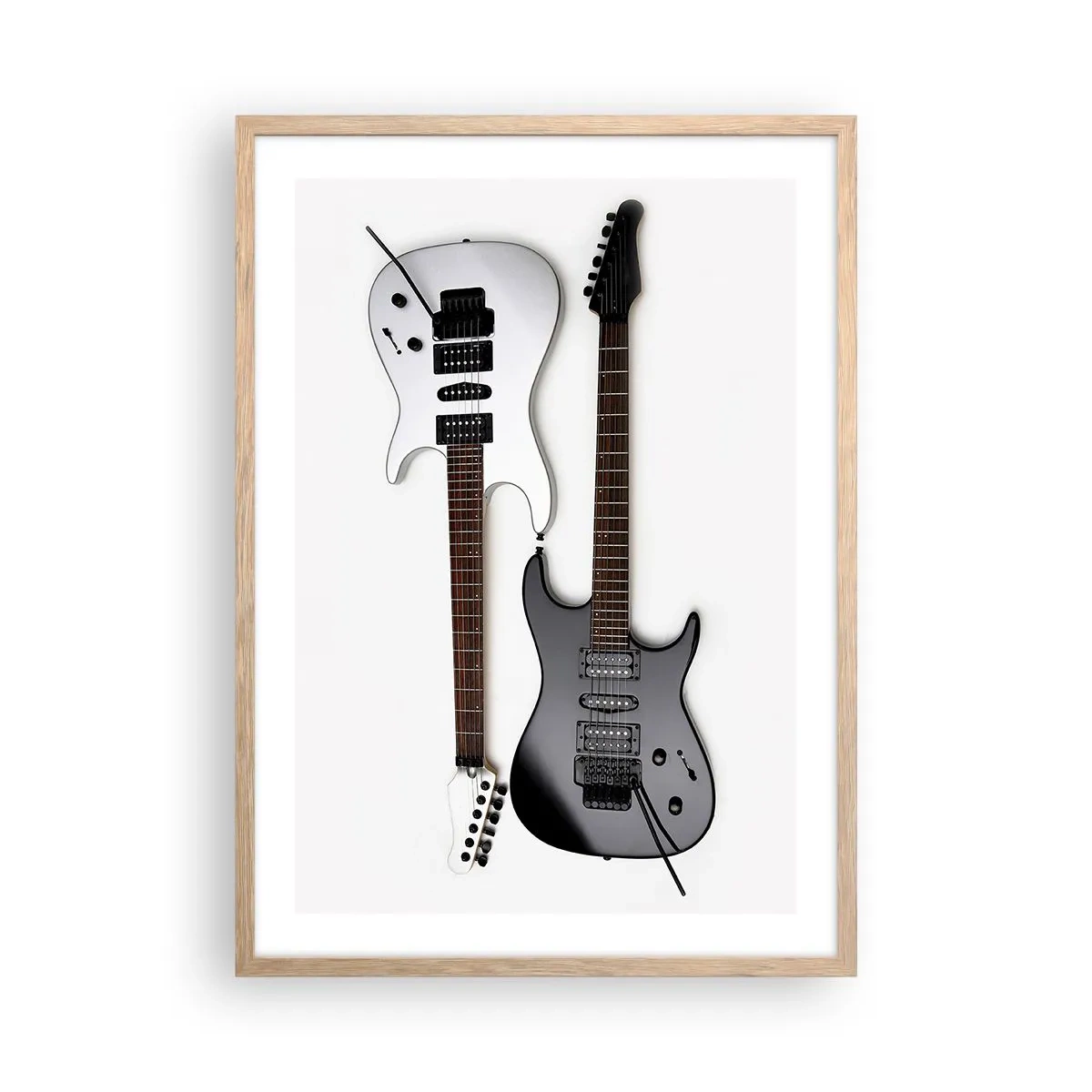 Poster in einem Rahmen aus heller Eiche - Harmonie der Formen - 50x70 cm