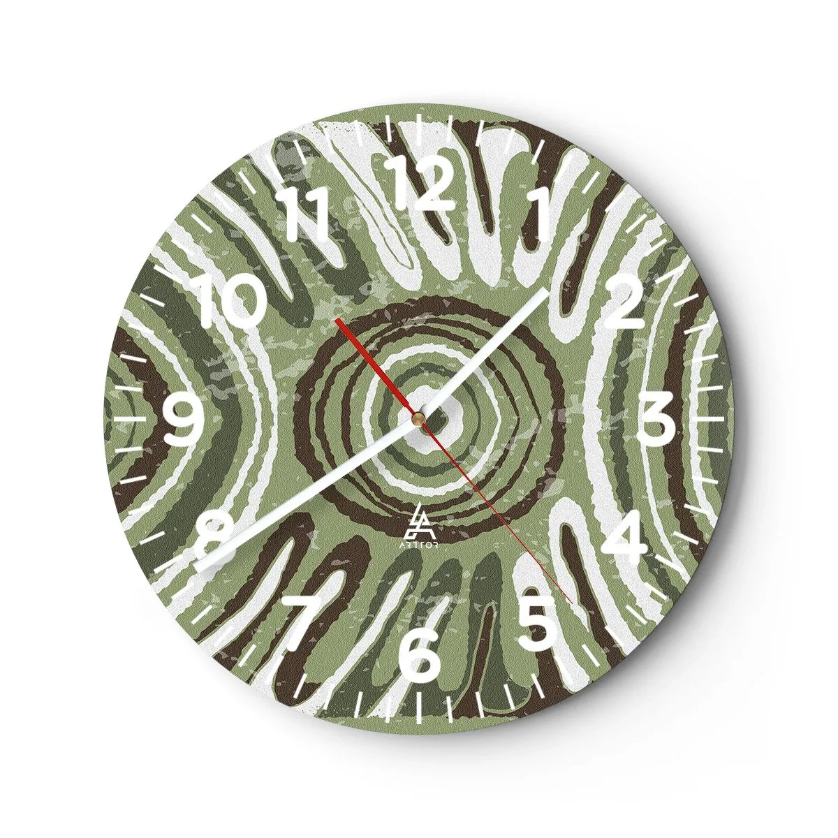 Wanduhr - Glasuhr - Explosion von Emotionen - 30x30 cm