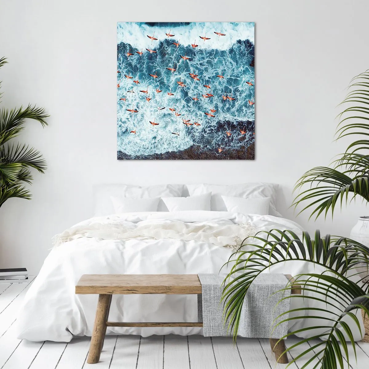 Bild auf Leinwand - Leinwandbild - Die Küstenparade - 70x70 cm