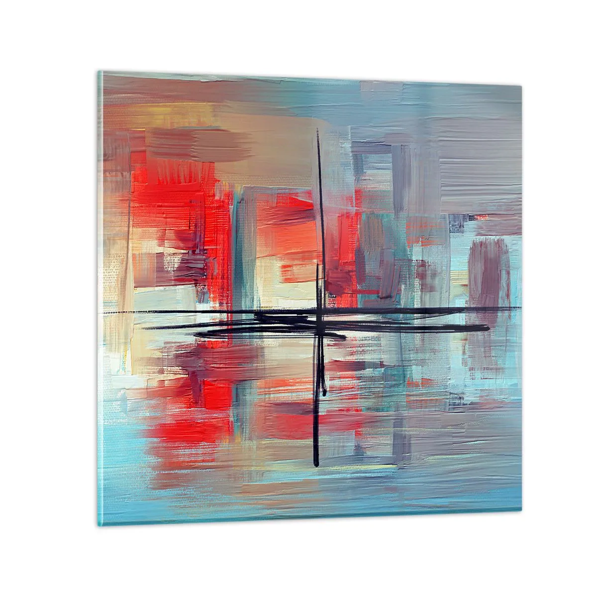 Glasbild - Bild auf glas - Landschaft in einer unbekannten Dimension - 60x60 cm