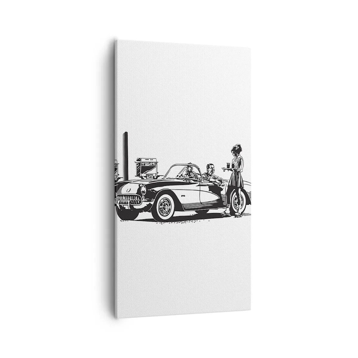 Bild auf Leinwand - Leinwandbild - 60. - unbeschwertes Amerika - 55x100 cm