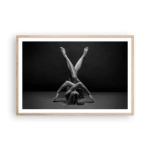 Poster in einem Rahmen aus heller Eiche - Die Geometrie der Nacktheit - 91x61 cm