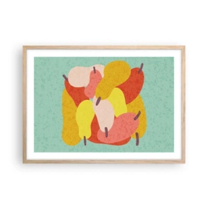 Poster in einem Rahmen aus heller Eiche - Probieren Sie die Sommersonne - 70x50 cm