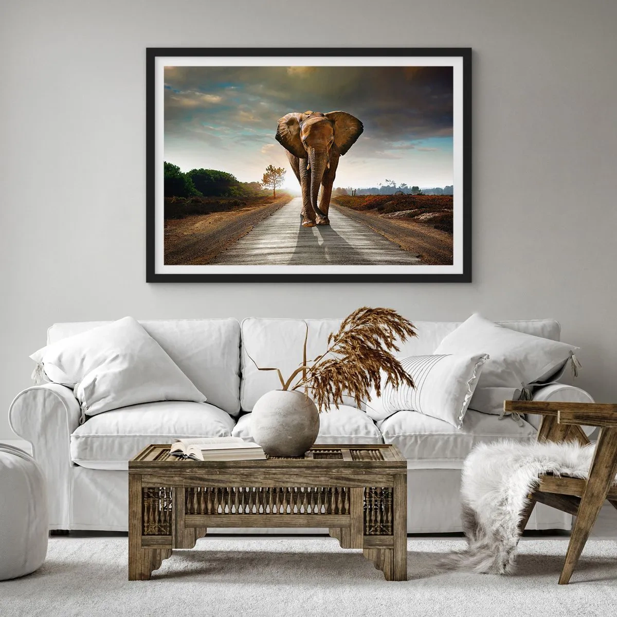 Poster in einem schwarzem Rahmen - Und schon gar nicht in einem Porzellanlager - 91x61 cm