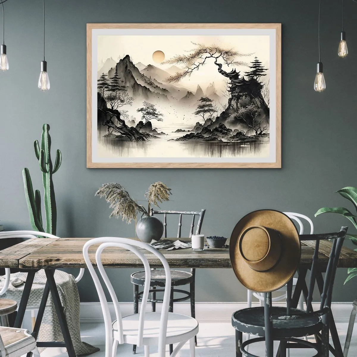 Poster in einem Rahmen aus heller Eiche - Einzigartiger Charme des Orients - 70x50 cm