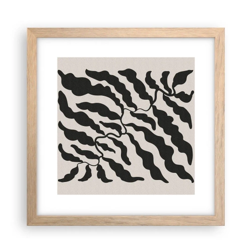 Poster in einem Rahmen aus heller Eiche - Natur des Quadrats - 30x30 cm