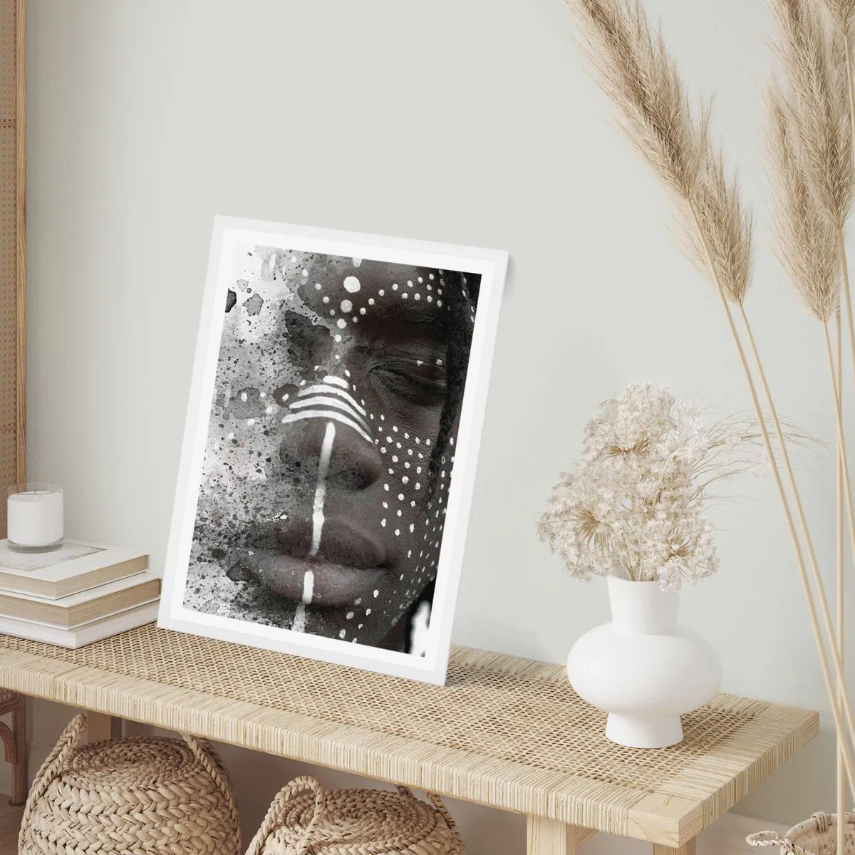 Poster in einem weißen Rahmen - Entdecke den Urgeist - 40x50 cm