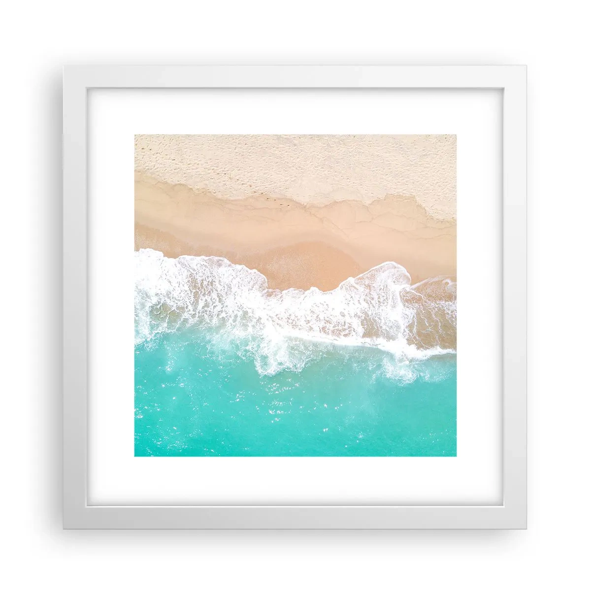 Poster in einem weißen Rahmen - Eine streichelnde Berührung - 30x30 cm