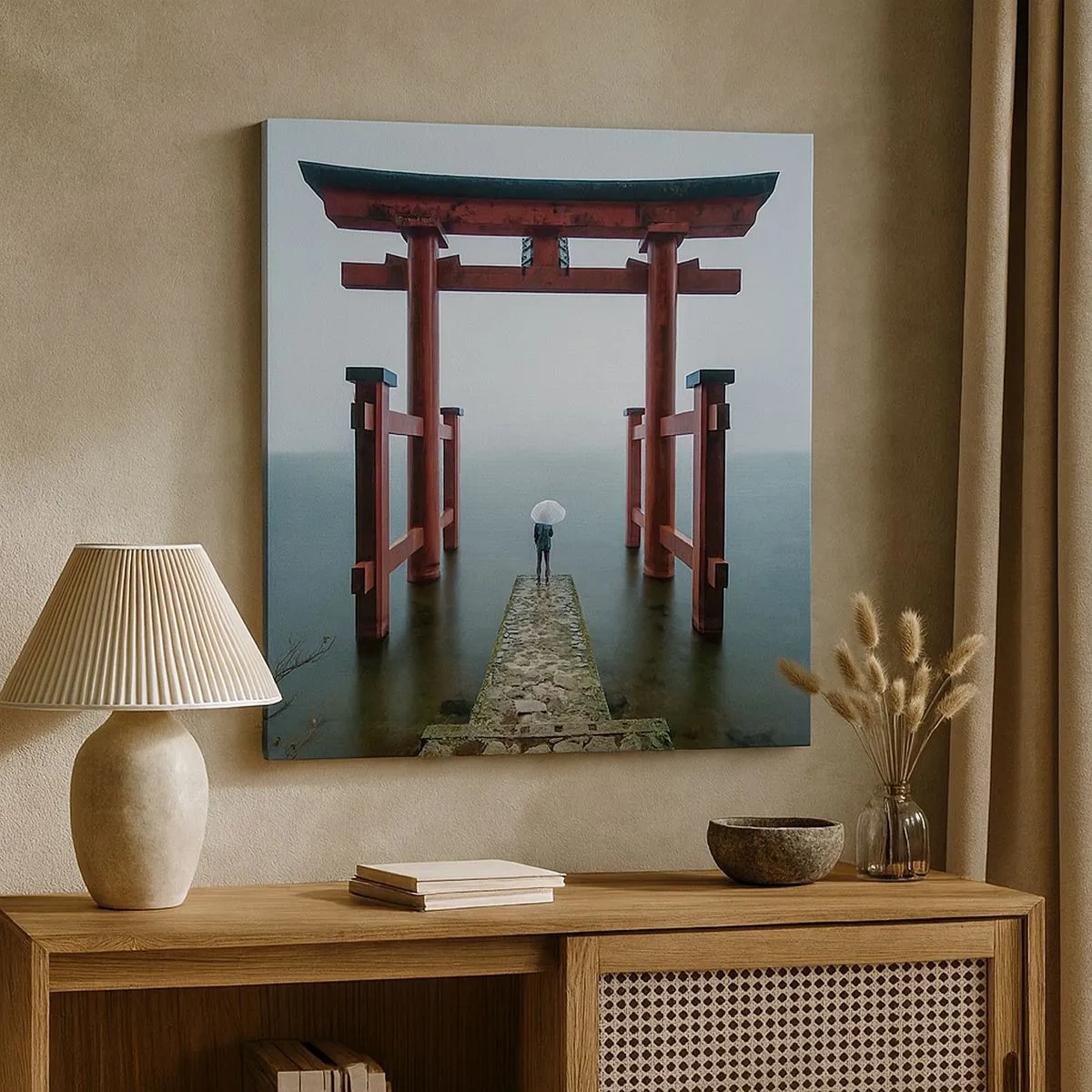 Bild auf Leinwand - Leinwandbild - Japanische Träumerei - 30x30 cm