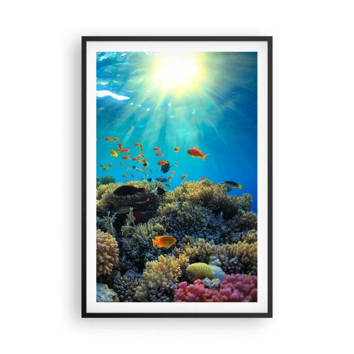 Poster in einem schwarzem Rahmen - Unterwasserschätze - 61x91 cm