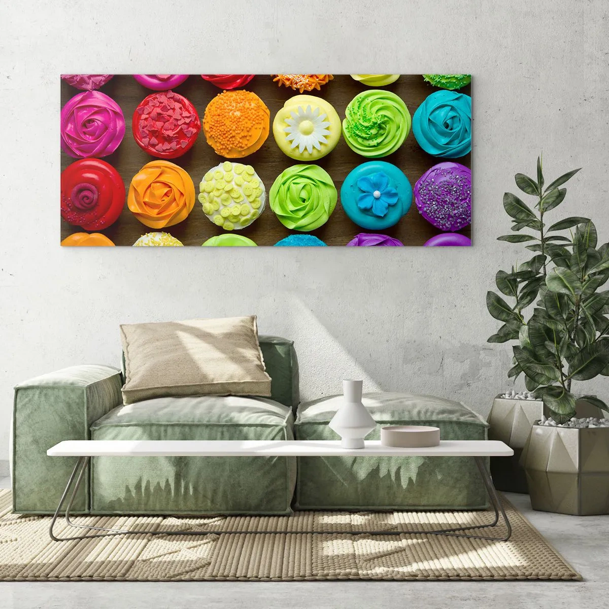Glasbild - Bild auf glas - Alles andere - alles lecker - 90x30 cm