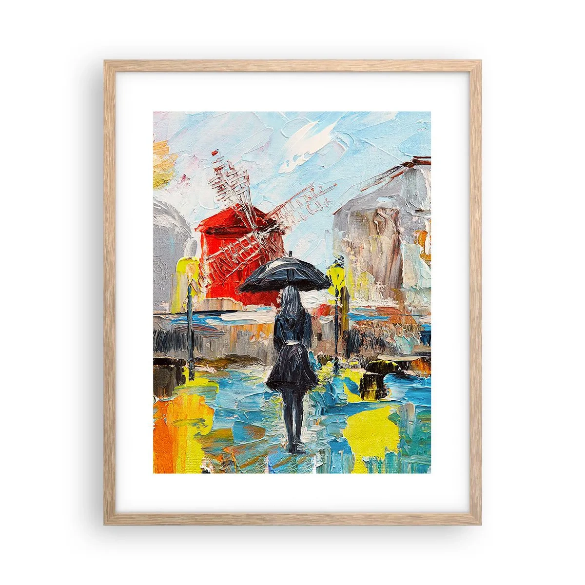 Poster in einem Rahmen aus heller Eiche - Pariser Legenden - 40x50 cm