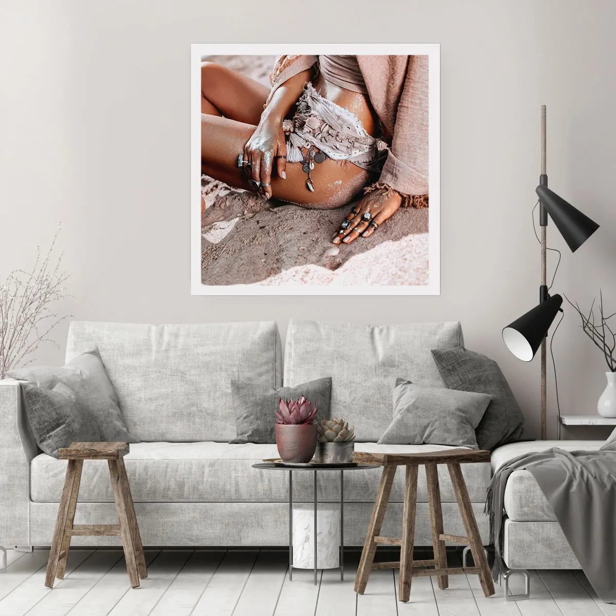 Poster - Von den Wellen geworfen? - 60x60 cm