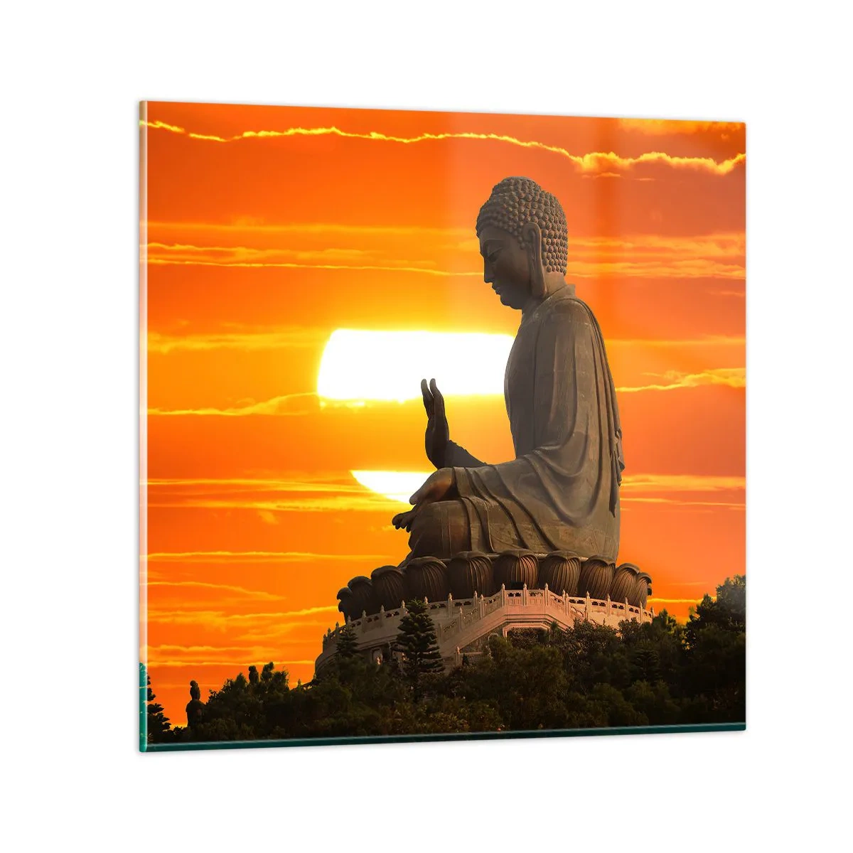 Glasbild - Bild auf glas - Keine Angst vor der Welt - 60x60 cm