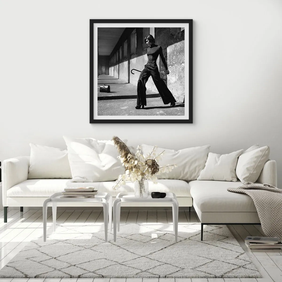 Poster in einem schwarzem Rahmen - Urbane Eleganz - 30x30 cm