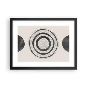 Poster in einem schwarzem Rahmen - Wichtig ist, was dazwischen liegt - 40x30 cm