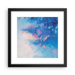 Poster in einem schwarzem Rahmen - Winter-Abstraktion - 30x30 cm