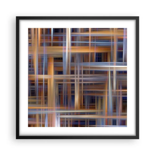 Poster in einem schwarzem Rahmen - Aus Licht gewebt - 50x50 cm