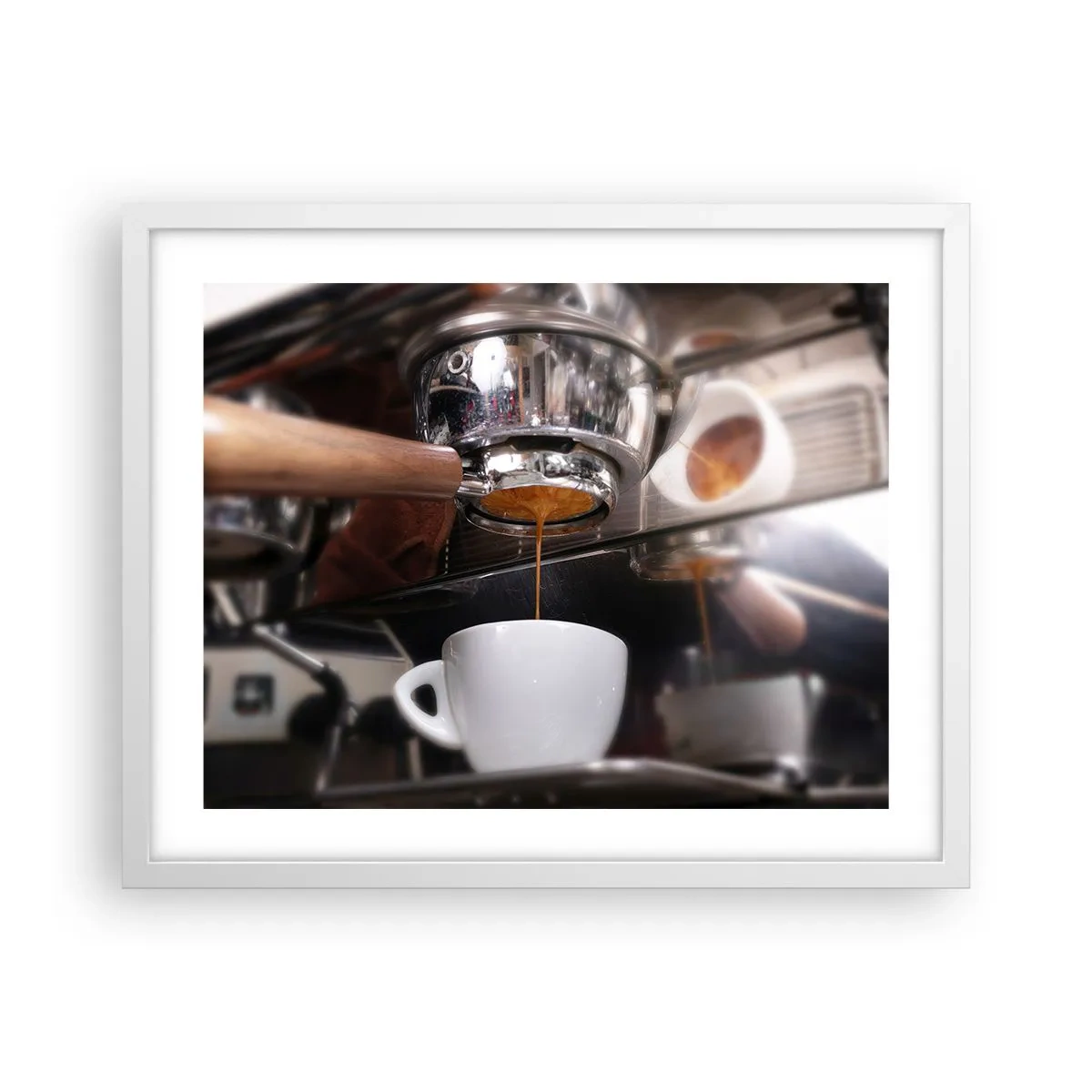 Poster in einem weißen Rahmen - Gute Zeit des Tages - 50x40 cm