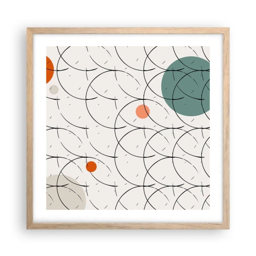 Poster in einem Rahmen aus heller Eiche - Im Pop-Art-Geist - 50x50 cm