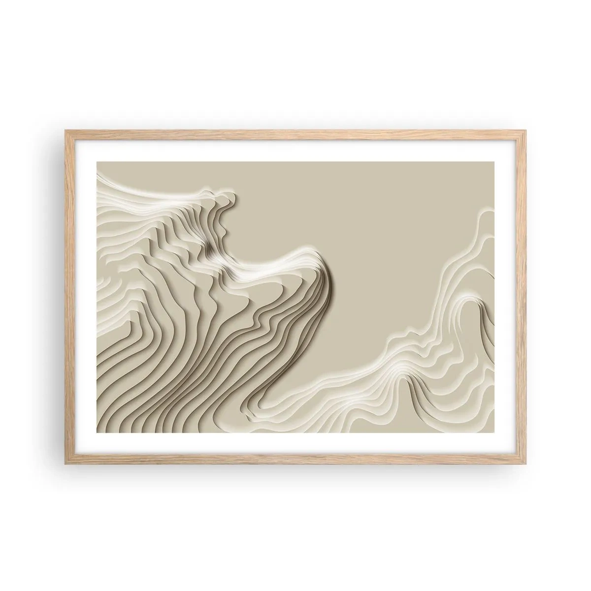 Poster in einem Rahmen aus heller Eiche - Topographie der Kunst - 70x50 cm