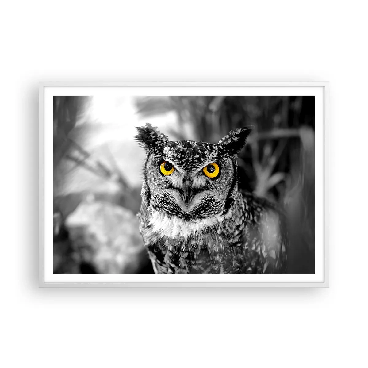 Poster in einem weißen Rahmen - Nichts wird sich verstecken - 100x70 cm