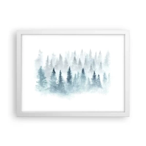 Poster in einem weißen Rahmen - In Nebel gehüllt - 40x30 cm