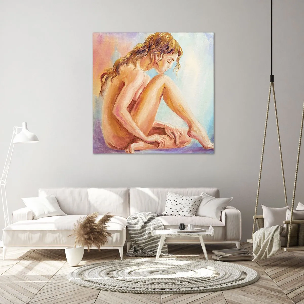Bild auf Leinwand - Leinwandbild - Akt der Jugend - 40x40 cm