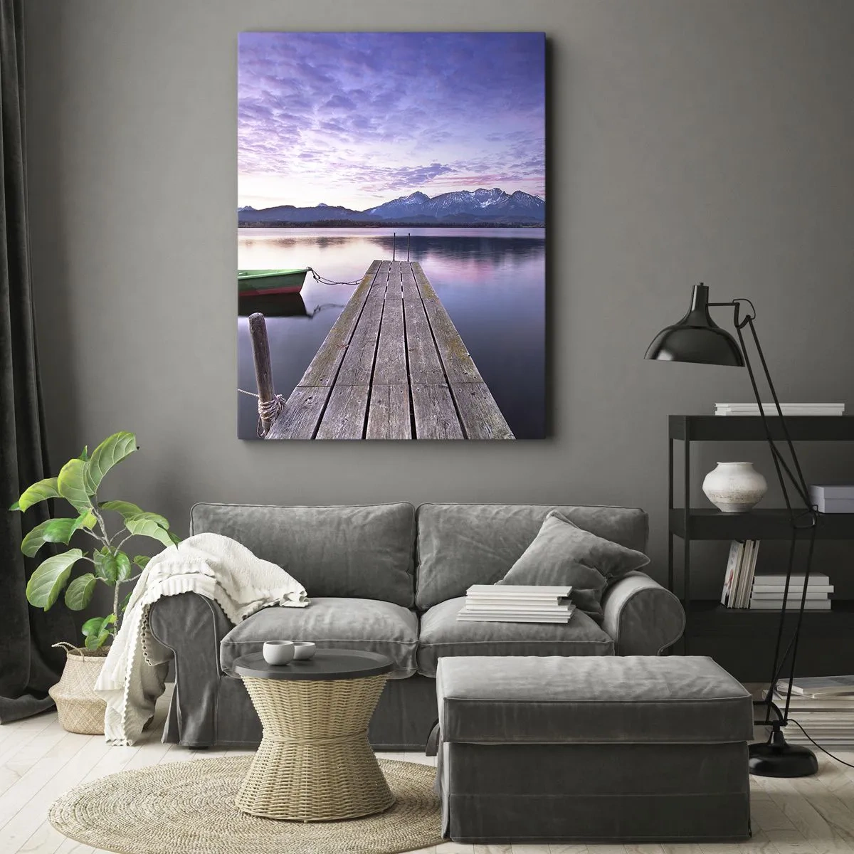Bild auf Leinwand - Leinwandbild - Freundliche Stille - 65x120 cm