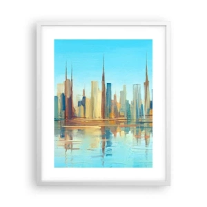 Poster in einem weißen Rahmen - Sonnige Metropole - 40x50 cm