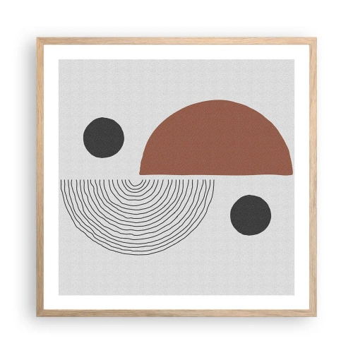 Poster in einem Rahmen aus heller Eiche - Perfektion des Rades - 60x60 cm