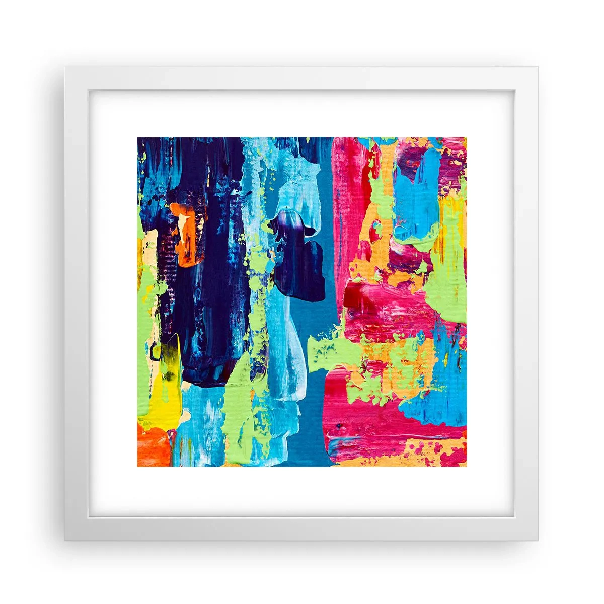 Poster in einem weißen Rahmen - Das Leben ist wunderschoen! - 30x30 cm