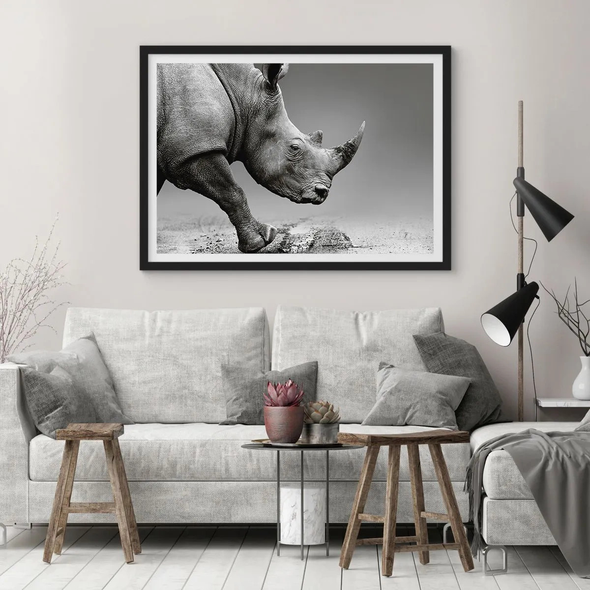 Poster in einem schwarzem Rahmen - Unaufhaltsame Stärke - 50x40 cm