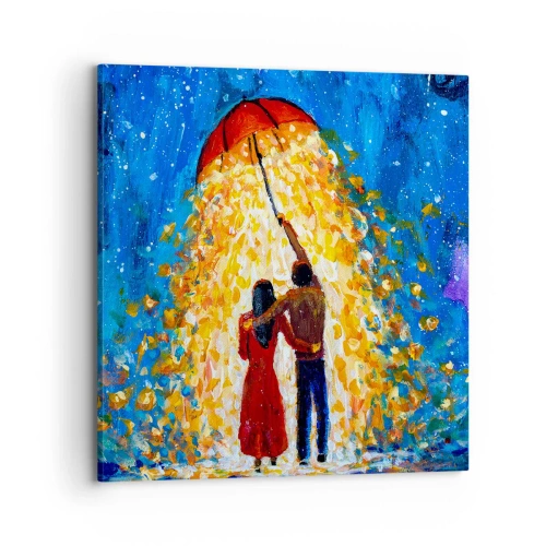 Bild auf Leinwand - Leinwandbild - Zauber eines Regenabends? - 70x70 cm