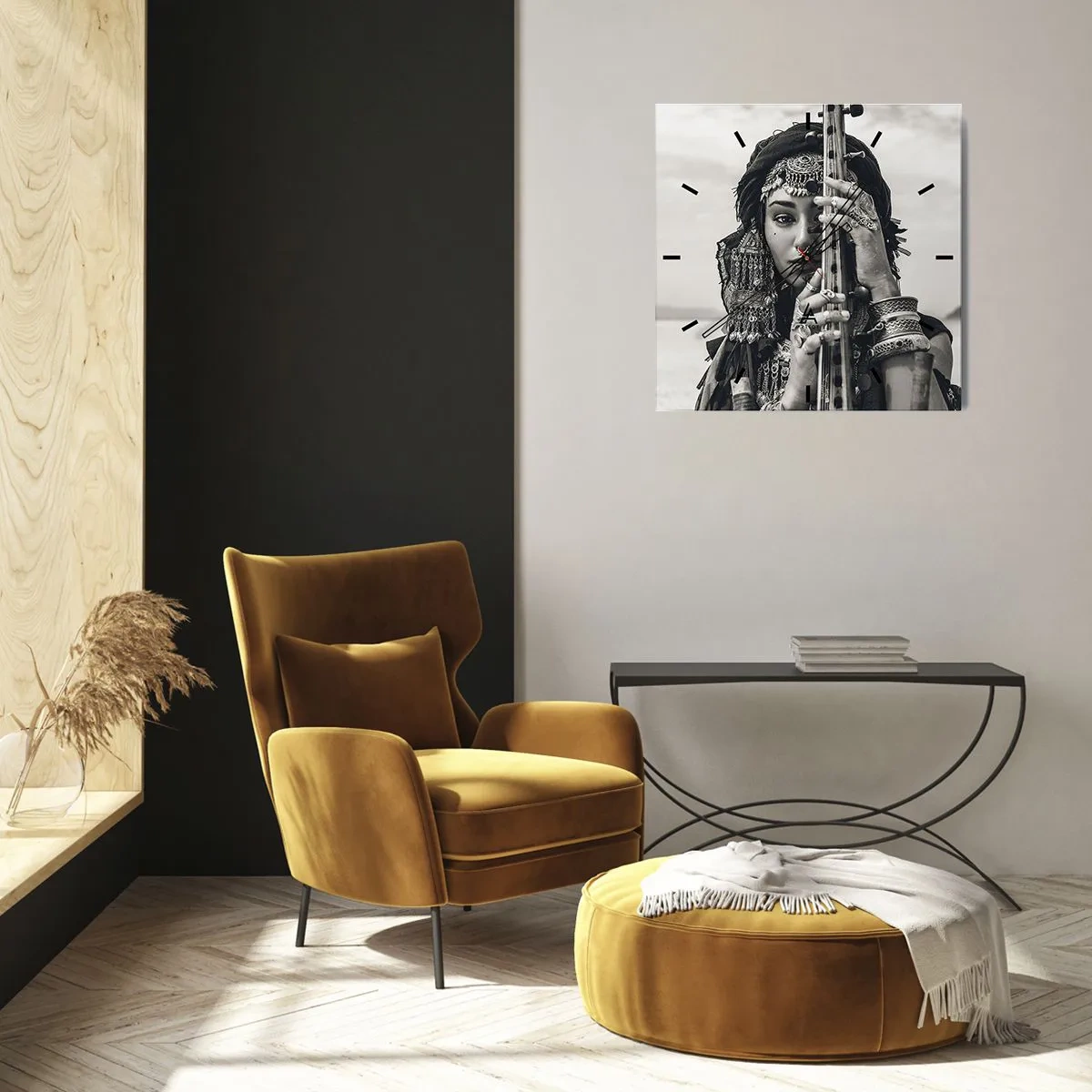 Wanduhr - Glasuhr - Die Musik des Orients selbst - 40x40 cm