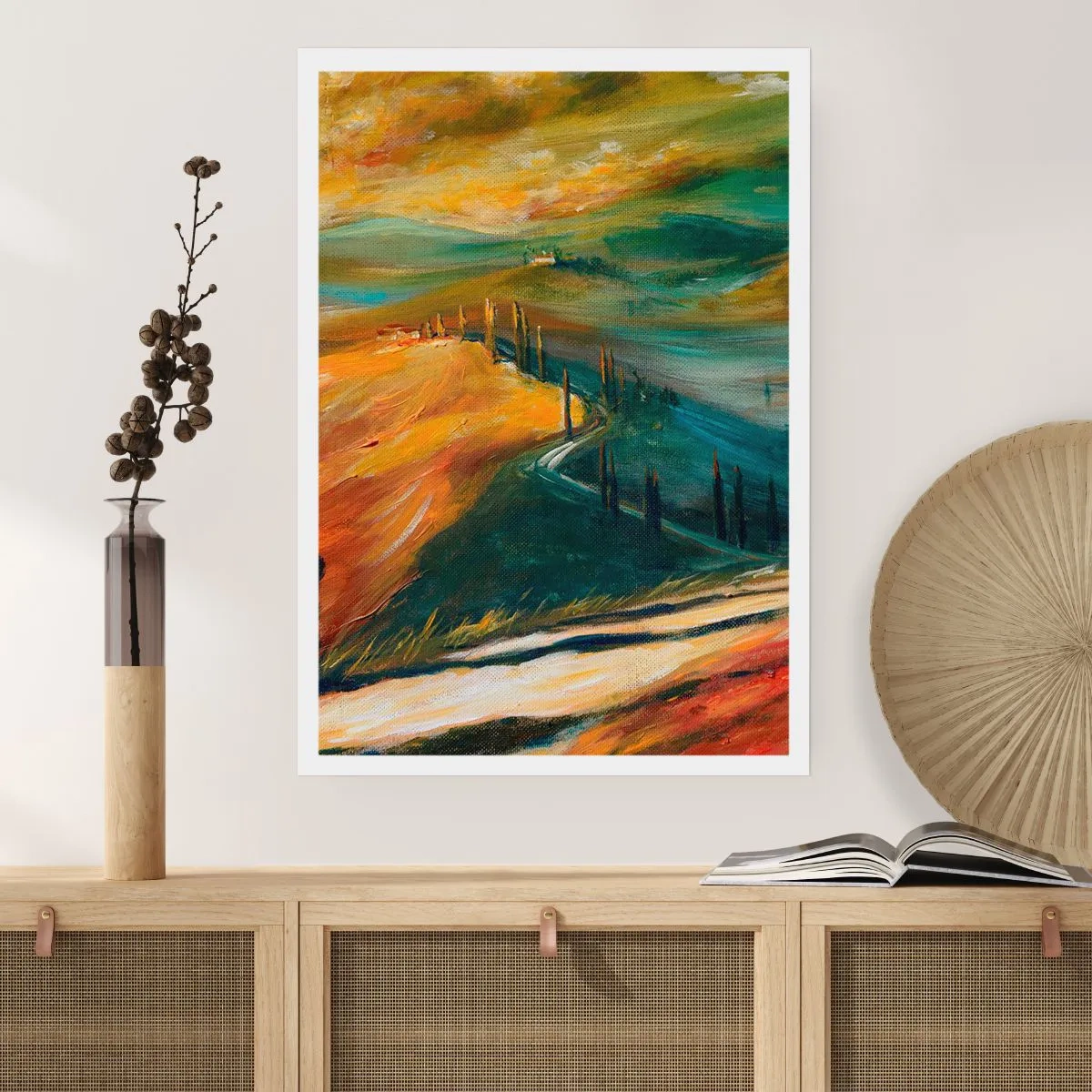 Poster - Toskanische Landschaft - 61x91 cm