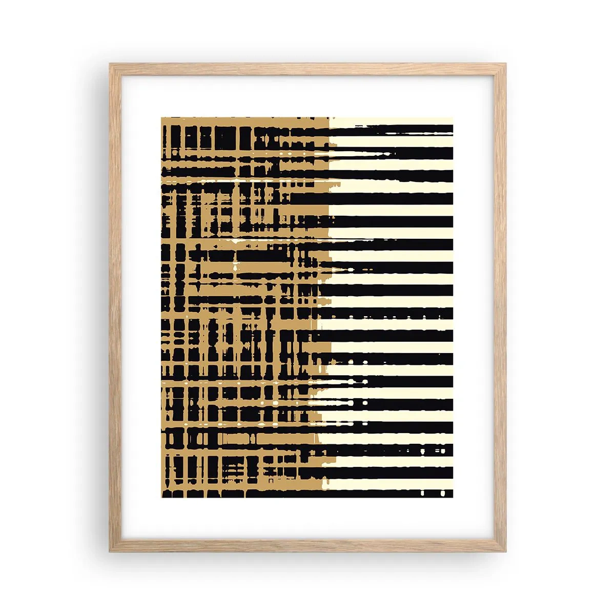 Poster in einem Rahmen aus heller Eiche - Architektonische Abstraktion - 40x50 cm