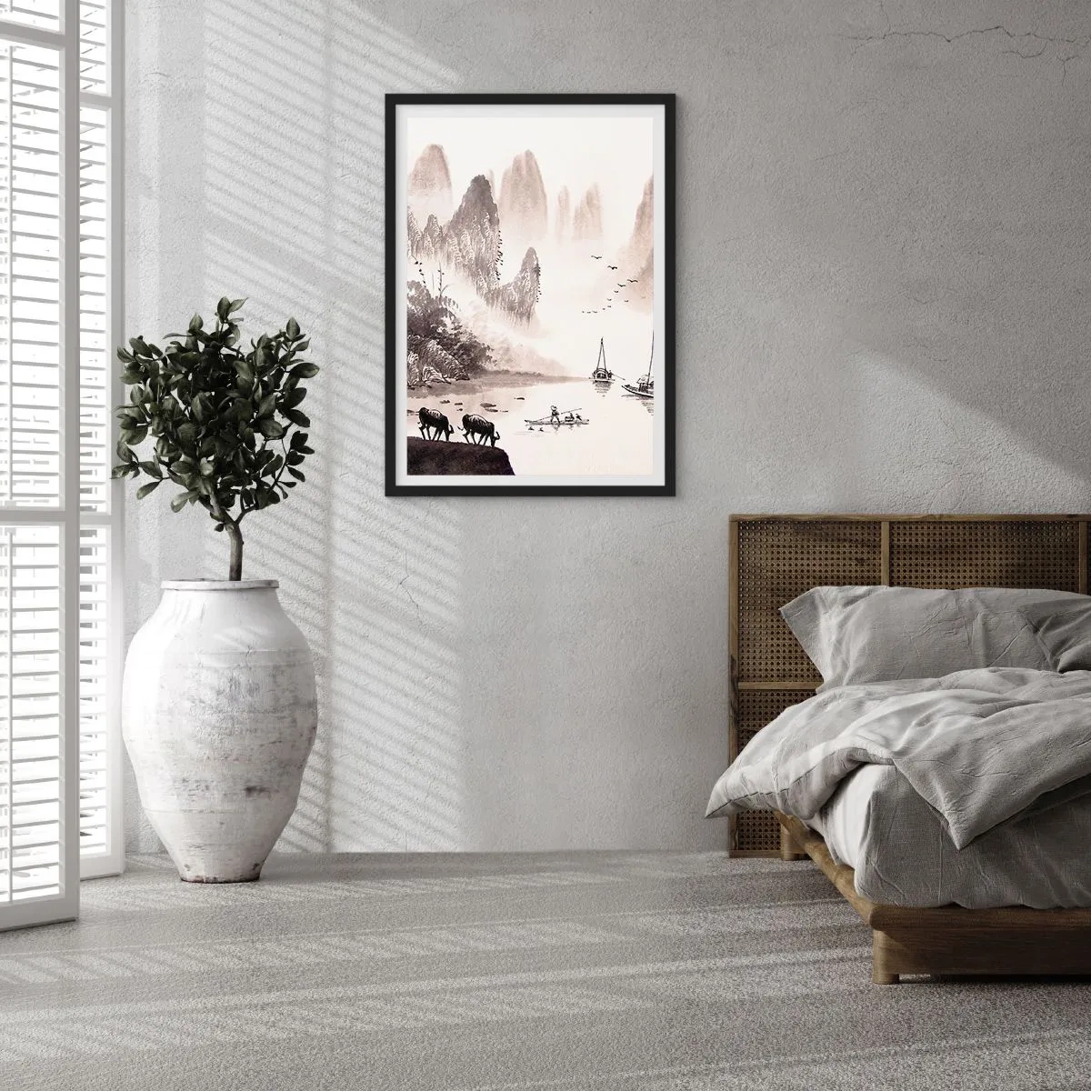 Poster in einem schwarzem Rahmen - Der exotische Alltag des Ostens - 40x50 cm