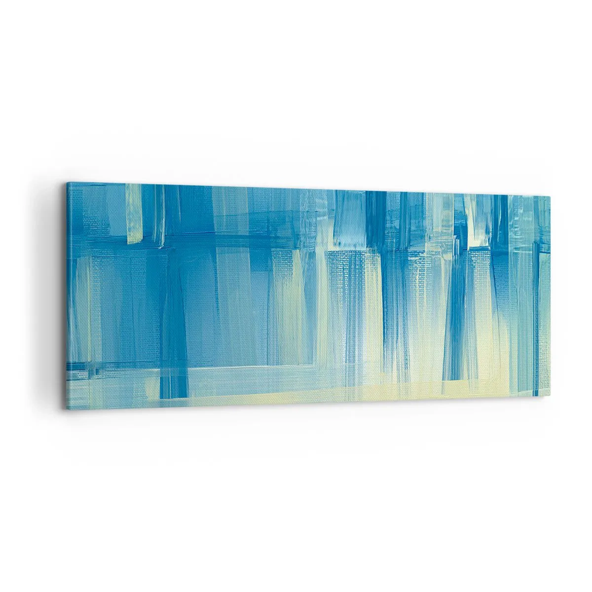 Bild auf Leinwand - Leinwandbild - Komposition in Türkis - 100x40 cm