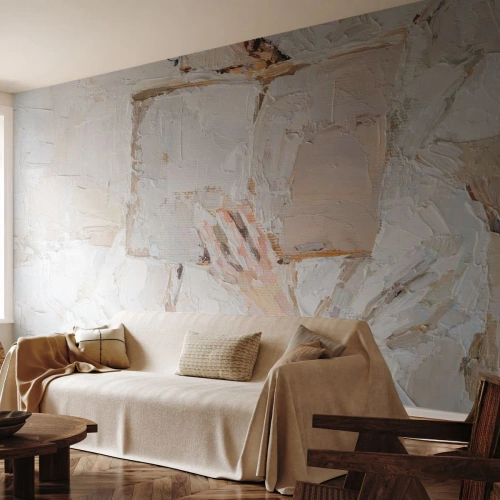 Maßgeschneiderte Fototapete Premium Canvas - In einer anderen Welt - Stück, Buch, Minimalismus