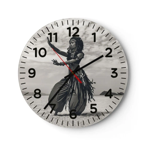Wanduhr - Glasuhr - Der Tanz der südlichen Inseln - 30x30 cm