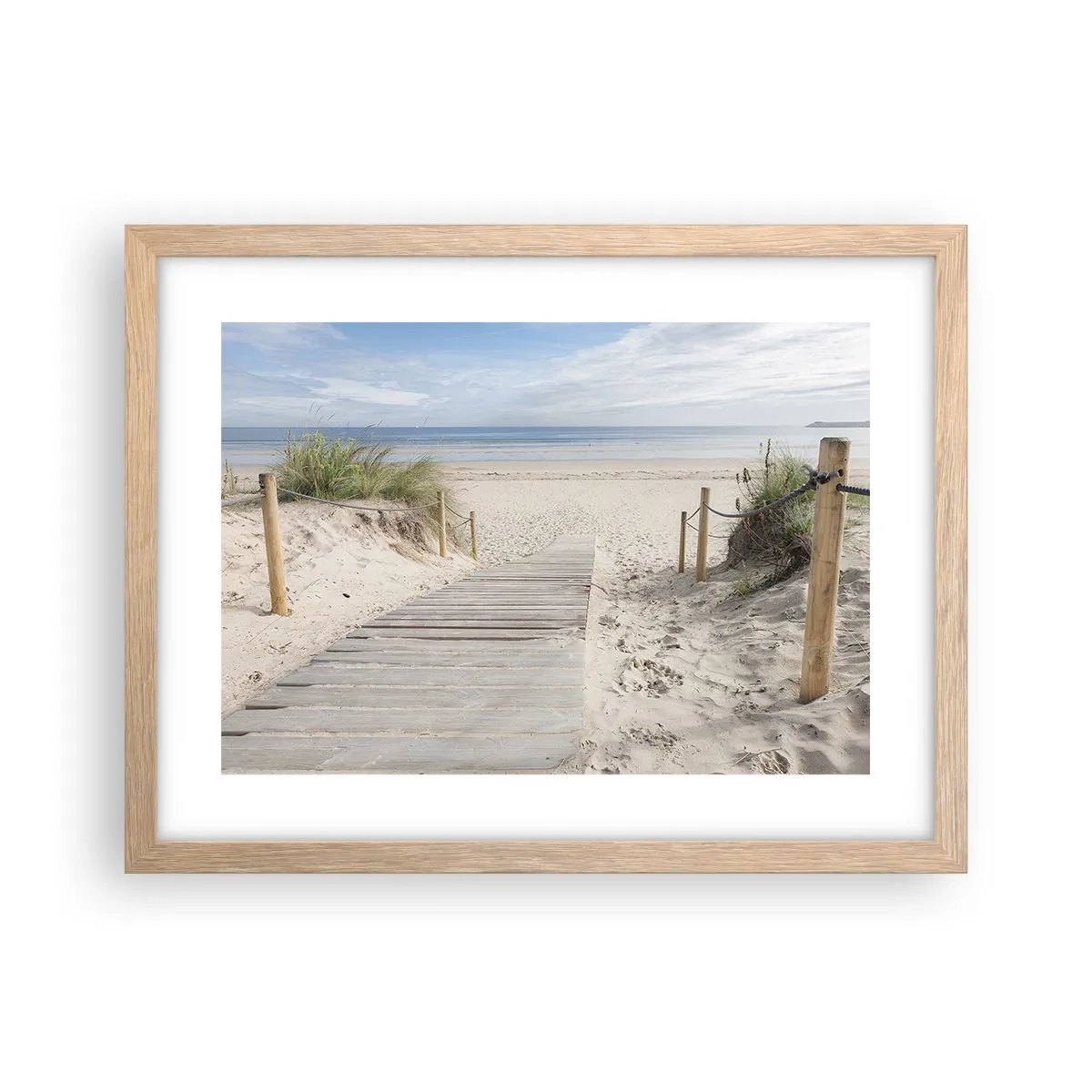 Poster in einem Rahmen aus heller Eiche - Bis zum Horizont - 40x30 cm