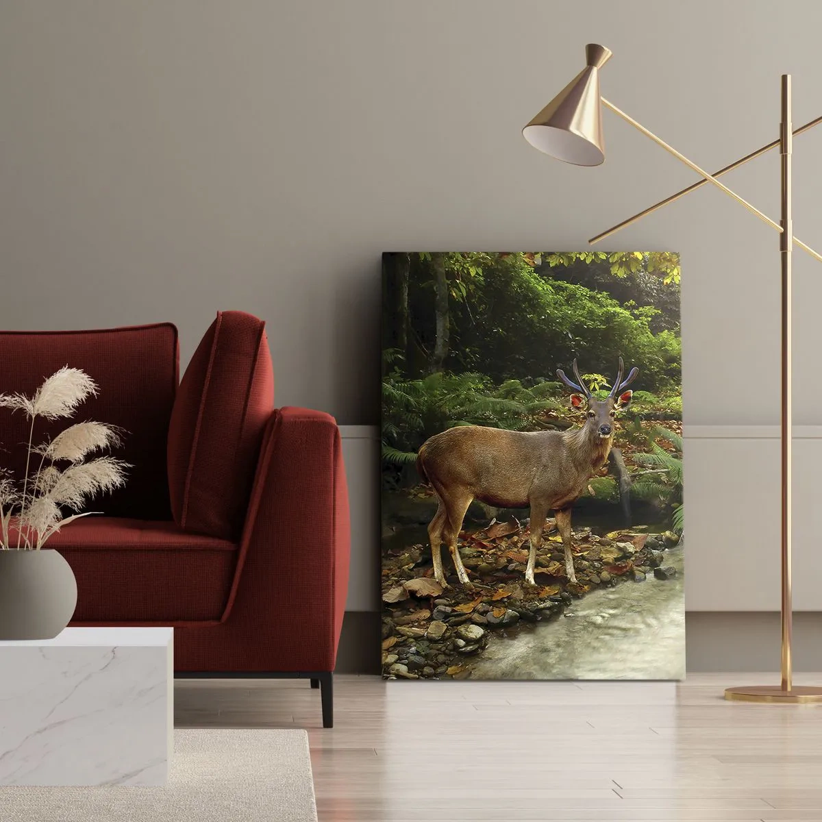 Bild auf Leinwand - Leinwandbild - Willkommen in meiner Welt - 45x80 cm