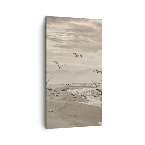 Bild auf Leinwand - Leinwandbild - Meeresrauschen, Vogelgesang - 45x80 cm